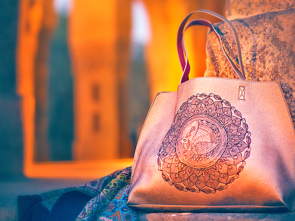 Ambience Mall, Gurgaon - HIDESIGN launches the ASHES collection - a  beautiful, esoteric collection of bags inspired by the Feminine Mystic.  Rooted in the Indian mystic tradition, it celebrates the power in