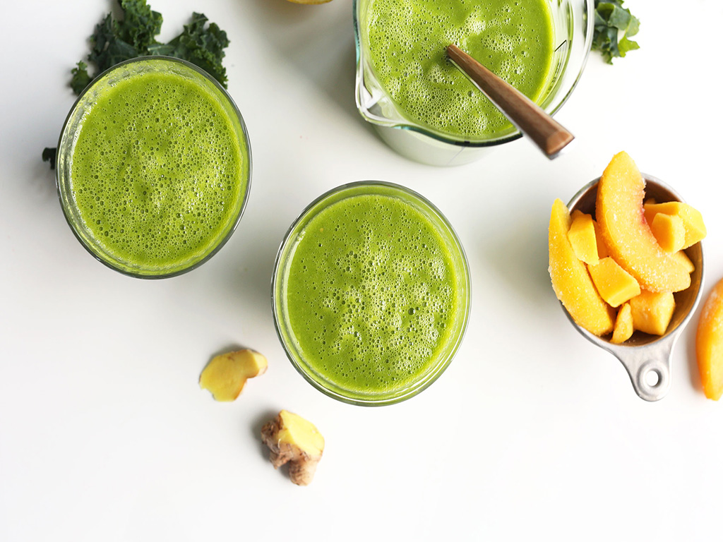 Mango Ginger Kale Green Smoothie