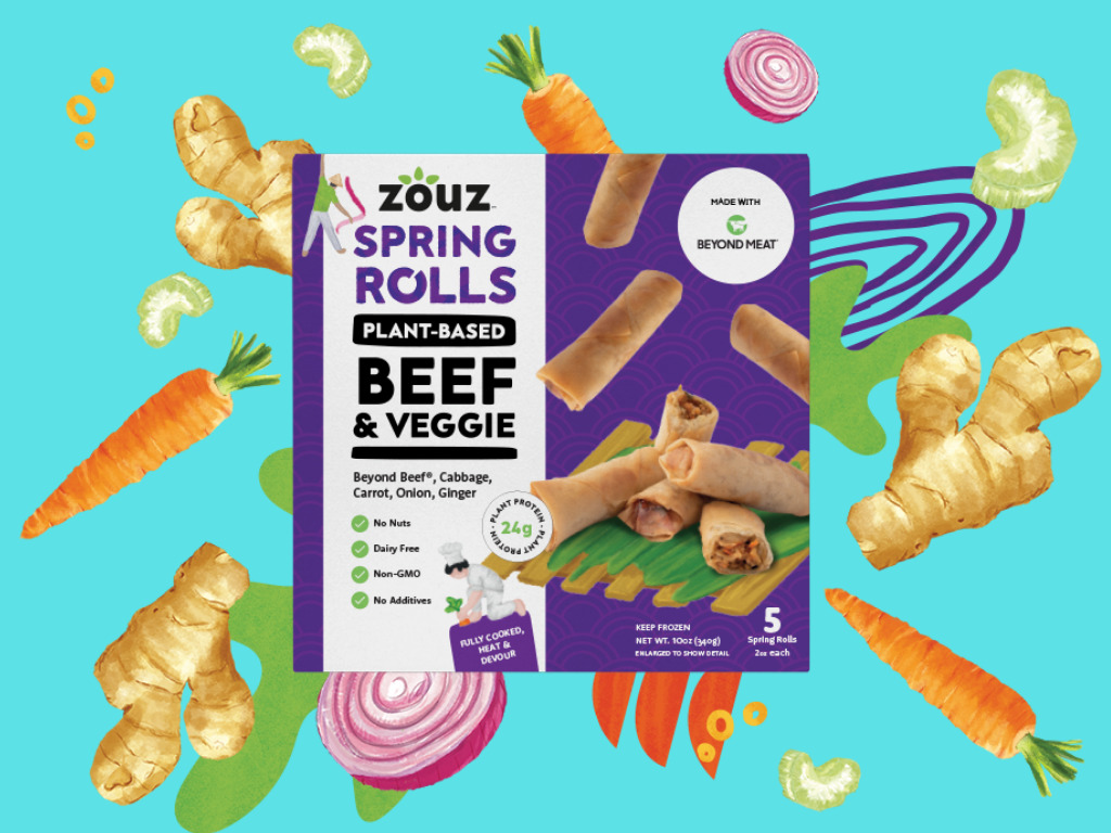 zouz spring rolls beyond meat frozen vegan meals