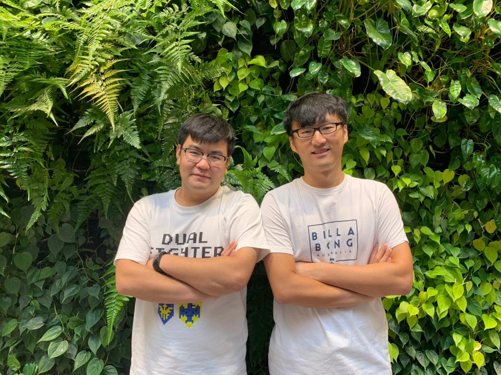 Singrow's founders, Xu Tao (left), and Bao Shengjie (right)