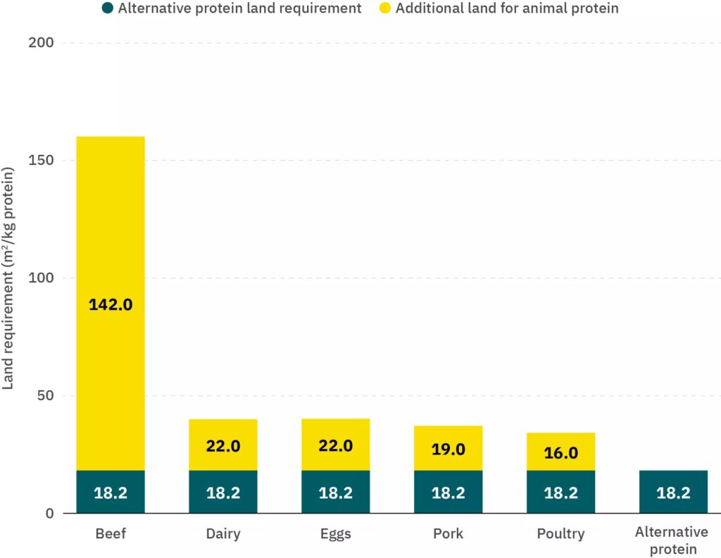 land use vegan vs meat